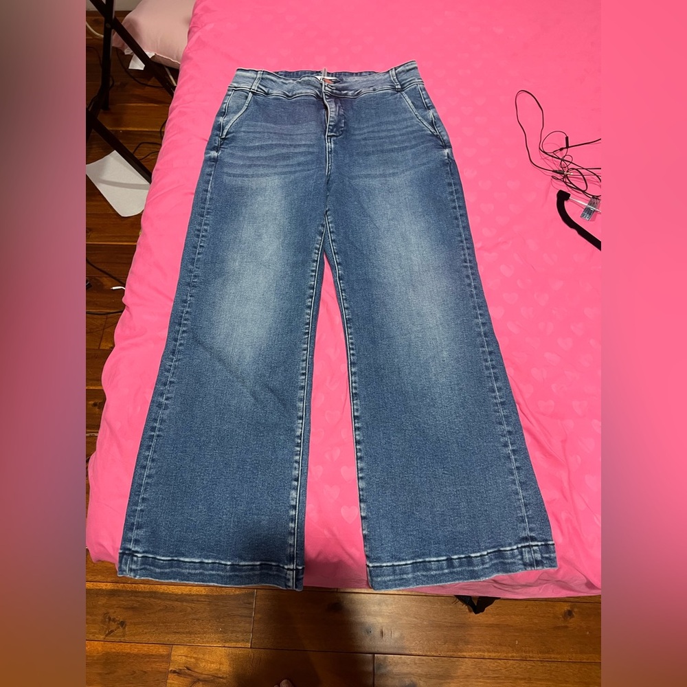 High rise medium wash Risen Jeans